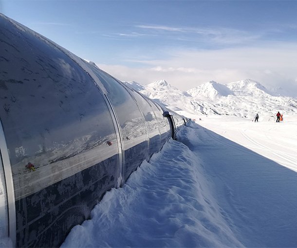La Plagne : le tapis double Ange optimise les flux à 2 300 m